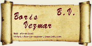 Boris Vezmar vizit kartica